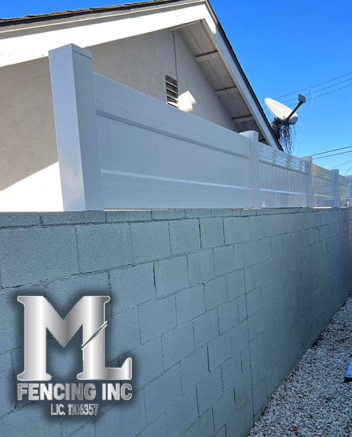ML Fencing Inc Vinyl, Wood, Iron and Chain Link Fences contractor in Perris ca